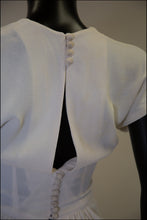 Vintage 1940s Cream Crepe Maxi Dress