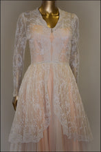 Vintage 1940s Fine Lace Wedding Dress