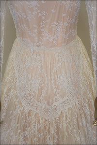 Vintage 1940s Fine Lace Wedding Dress