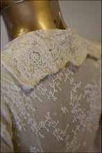 Vintage 1940s Fine Lace Wedding Dress