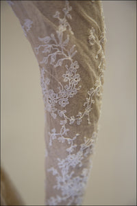 Vintage 1940s Fine Lace Wedding Dress