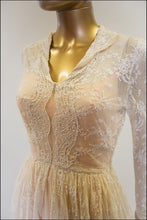 Vintage 1940s Fine Lace Wedding Dress
