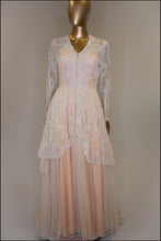Vintage 1940s Fine Lace Wedding Dress
