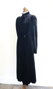Vintage 1930s Silk Velvet Dress Coat
