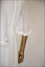 Vintage 1970s Ivory Chiffon Maxi Dress