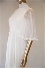 Vintage 1970s Ivory Chiffon Maxi Dress