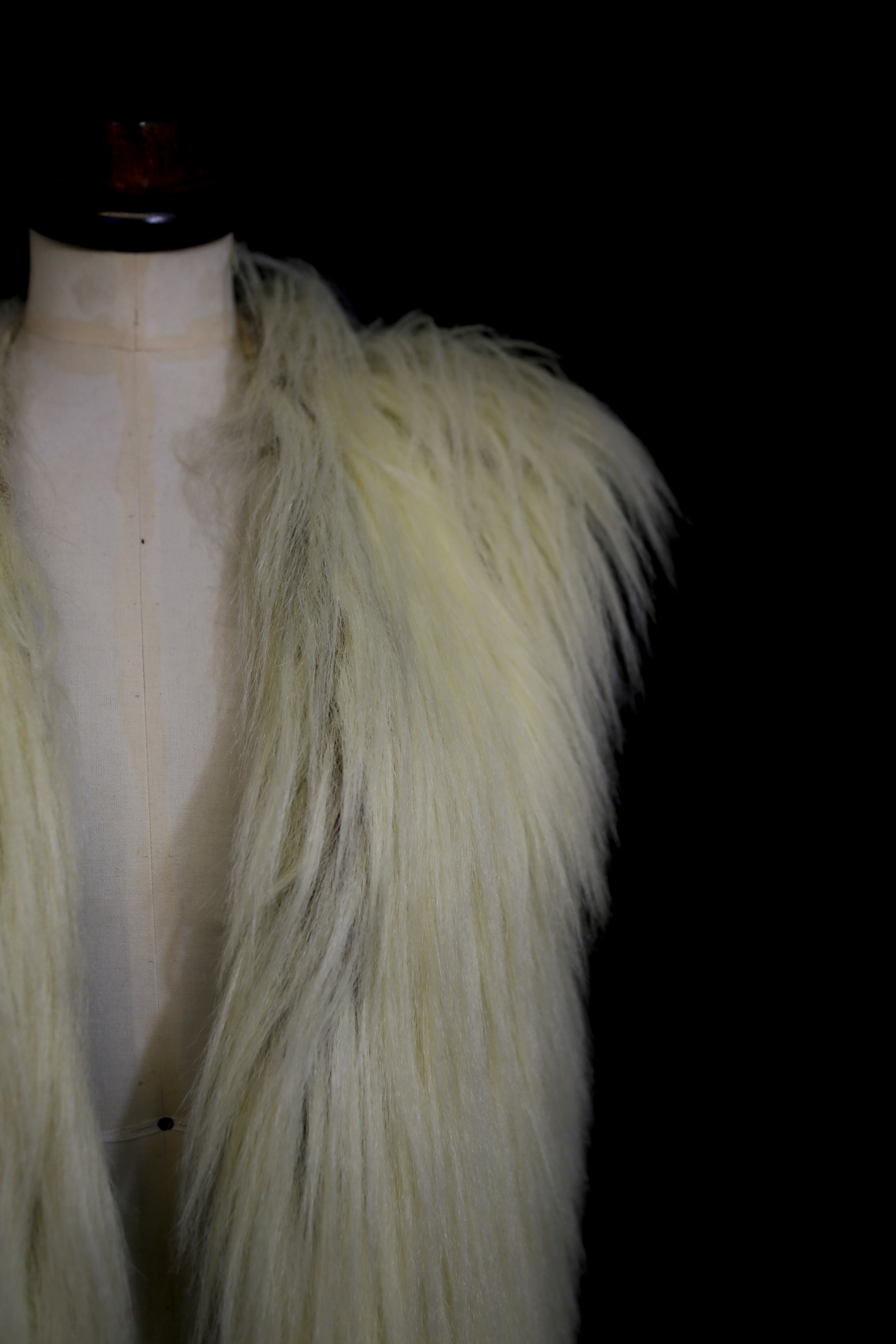 Vintage 1970s Shaggy Faux Fur Waistcoat