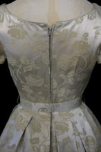 Original Vintage 1950s Oyster Brocade Short Wedding Dress