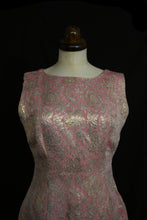 Vintage 1960s Pink Brocade Mini Dress