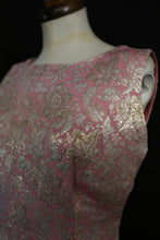 Vintage 1960s Pink Brocade Mini Dress