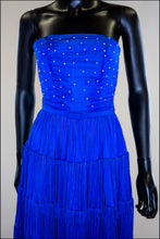 Lapis - Fringed Silk Gown