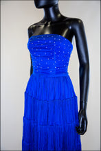 Lapis - Fringed Silk Gown