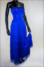 Lapis - Fringed Silk Gown
