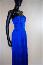 Lapis - Fringed Silk Gown