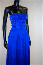 Lapis - Fringed Silk Gown