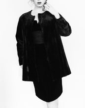 Vintage 1920s Heavy Black Velvet Coat