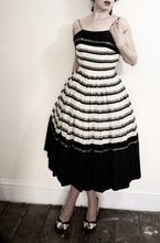 Vintage 1950s Stripe Cocktail Dress