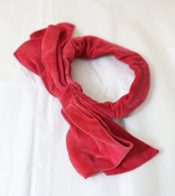 RESERVED Vintage 1950s Pink Velvet Bow Hat