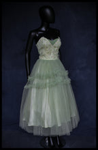 Vintage 1950s Green Tulle Dress