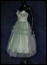 Vintage 1950s Green Tulle Dress