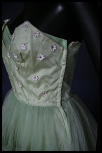Vintage 1950s Green Tulle Dress