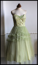 Vintage 1950s Green Tulle Dress