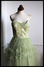 Vintage 1950s Green Tulle Dress
