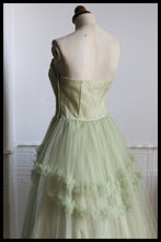 Vintage 1950s Green Tulle Dress