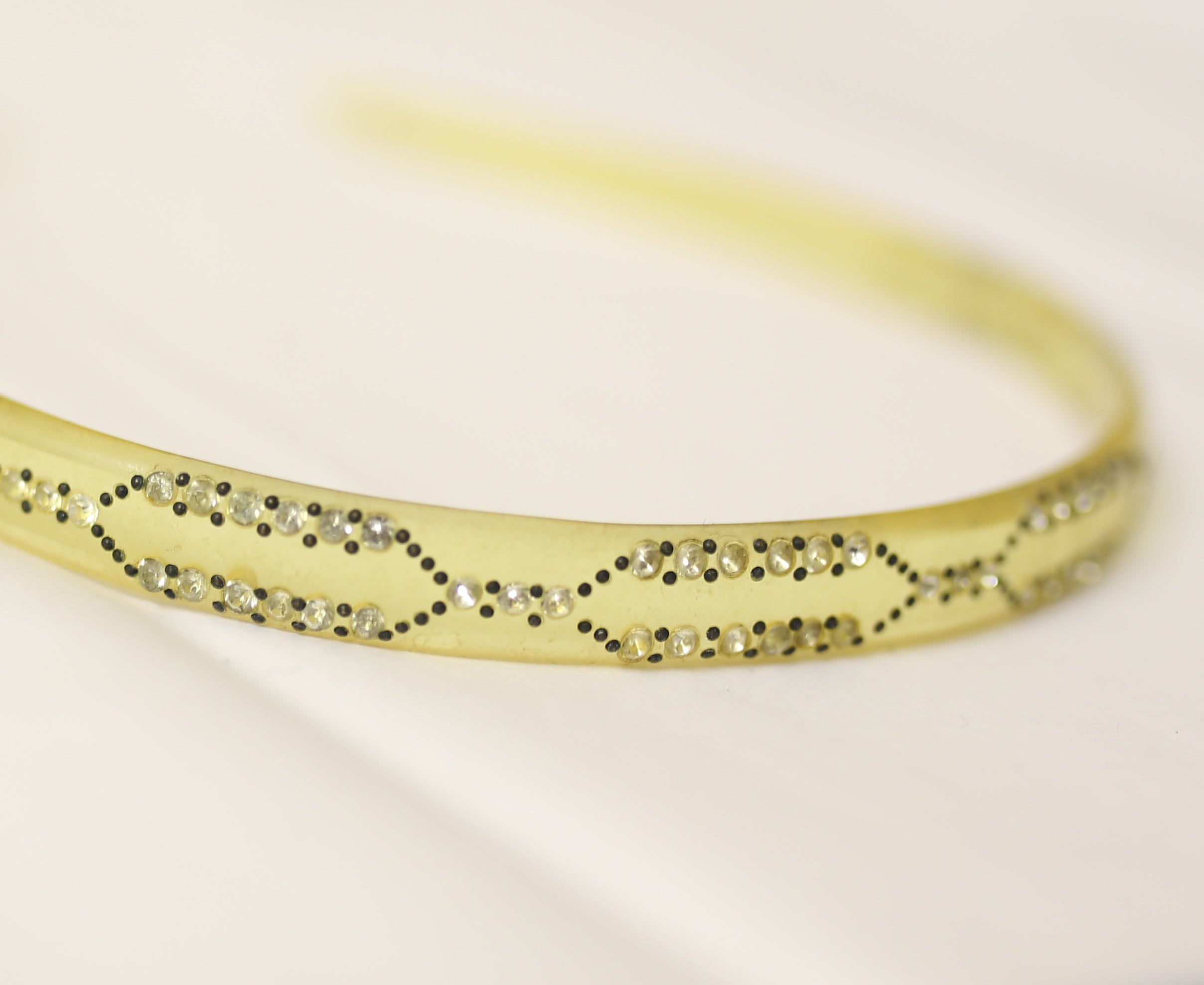Vintage 1920s Celluloid Rhinestone Hair Band