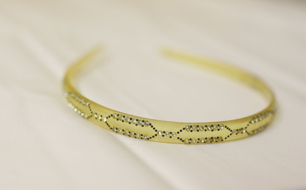 Vintage 1920s Celluloid Rhinestone Hair Band