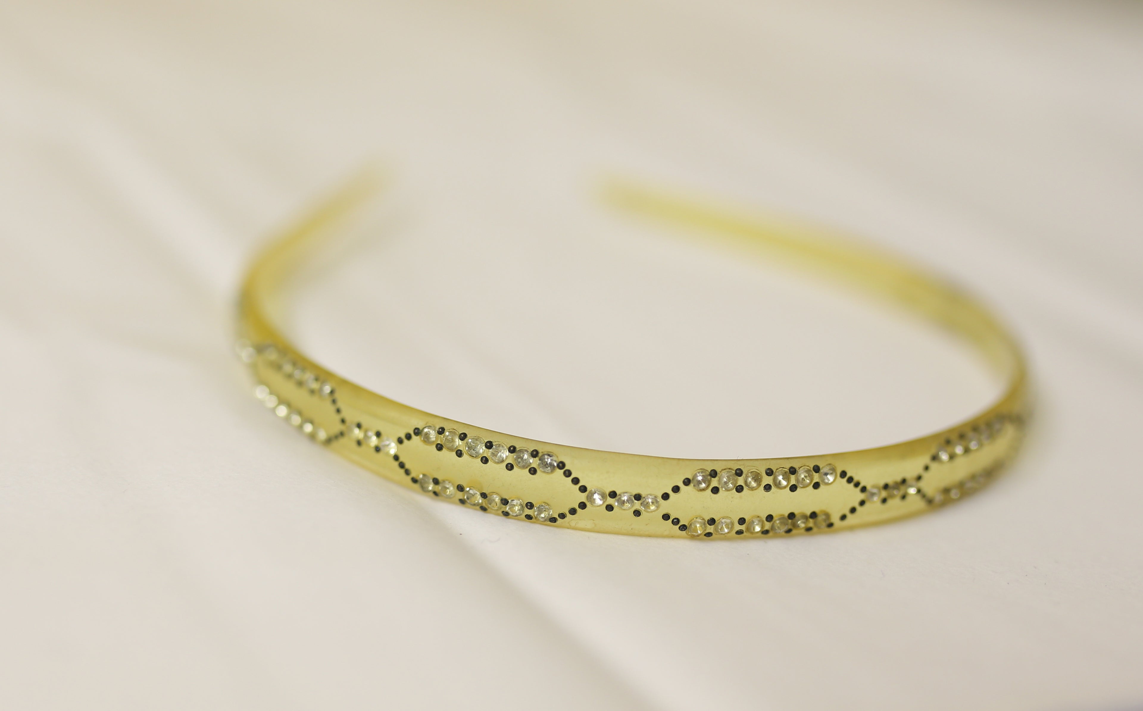Vintage 1920s Celluloid Rhinestone Hair Band