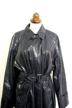 Vintage 1980s Shiny Black Snakeskin Mac