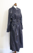 Vintage 1980s Shiny Black Snakeskin Mac
