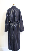 Vintage 1980s Shiny Black Snakeskin Mac