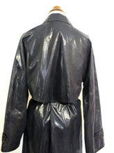 Vintage 1980s Shiny Black Snakeskin Mac