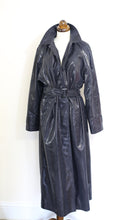 Vintage 1980s Shiny Black Snakeskin Mac