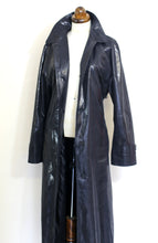 Vintage 1980s Shiny Black Snakeskin Mac
