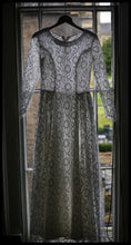 Vintage 1950s Ivory Lace Long Sleeve Gown