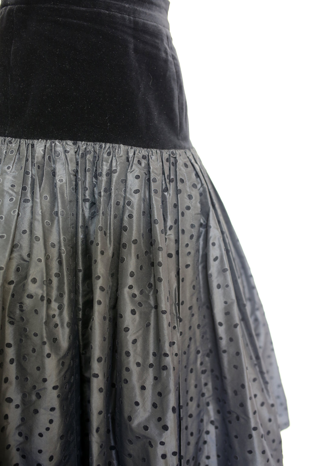 Vintage 1980s Escada Black Silk Cocktail Skirt
