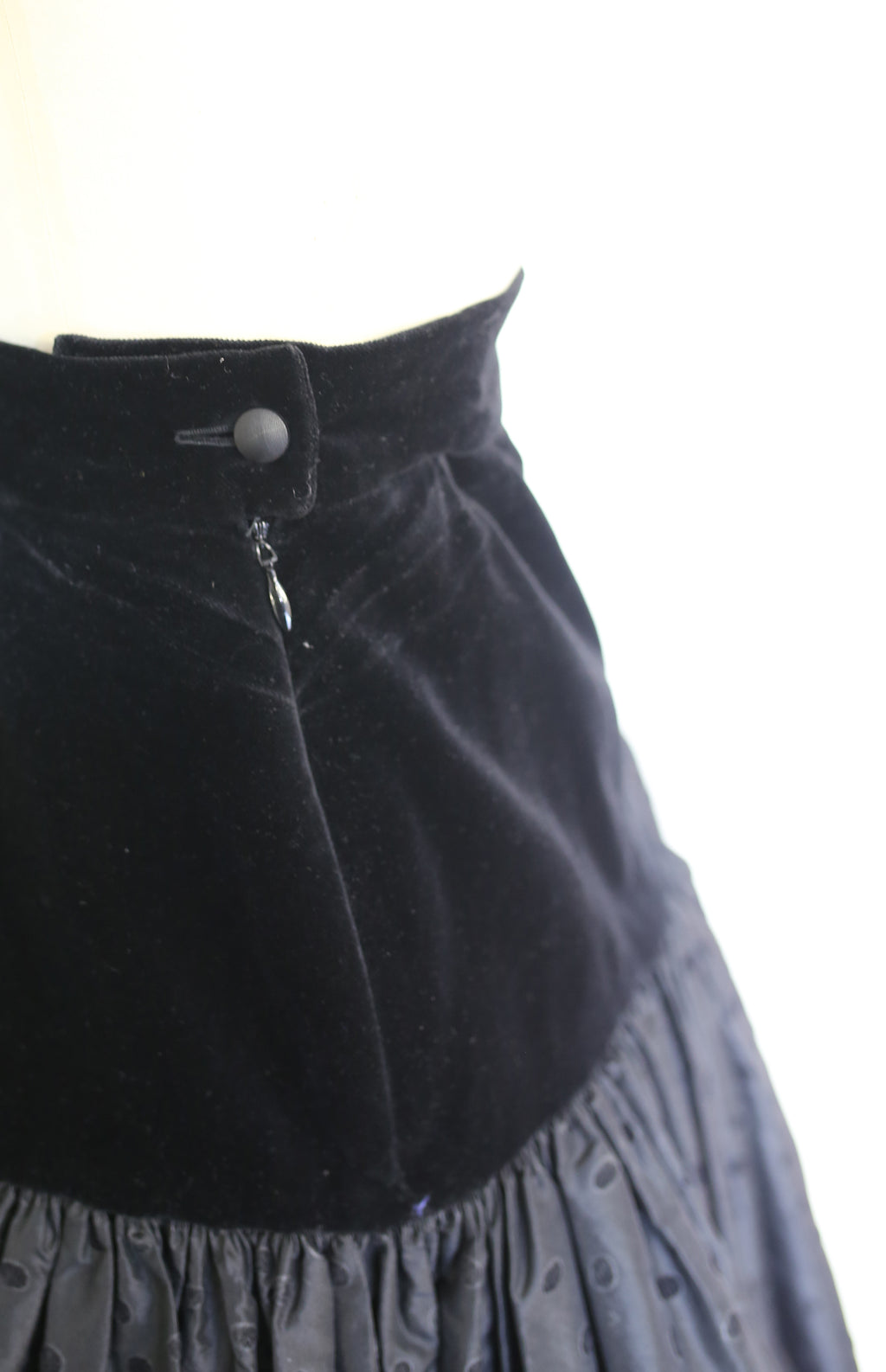 Vintage 1980s Escada Black Silk Cocktail Skirt
