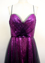 Disco Bliss - Pink Pleated Tulle Sequin Midi Dress