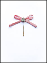 Pink Silk Bow Hair Pin