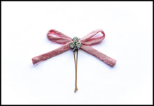 Pink Silk Bow Hair Pin