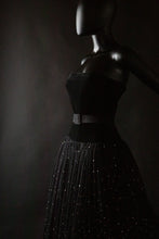 Vintage 1950s Velvet Tulle Glitter Ballgown Dress