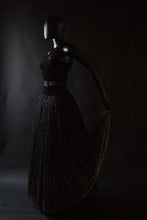 Vintage 1950s Velvet Tulle Glitter Ballgown Dress