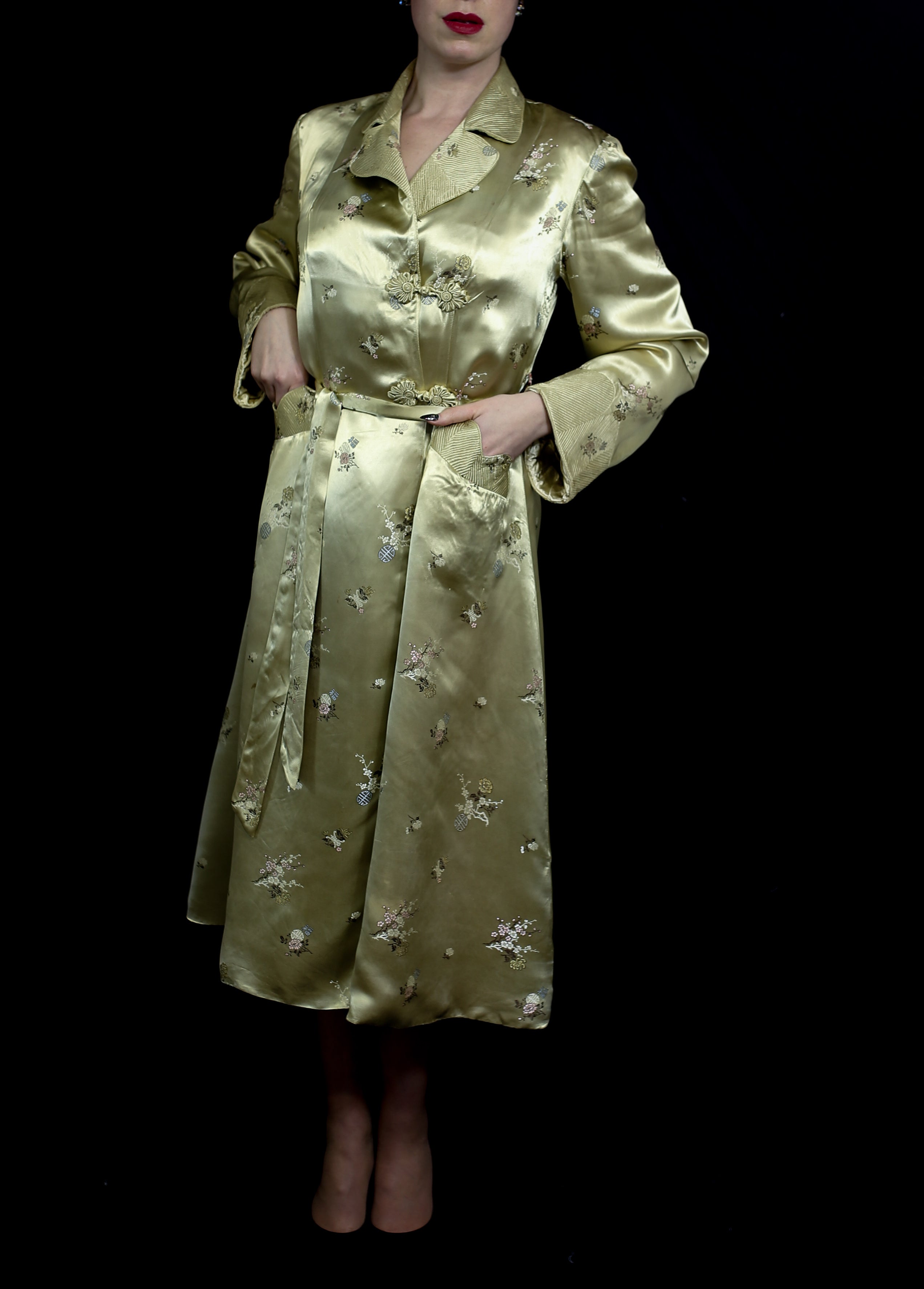 Vintage 1950s Silk Robe
