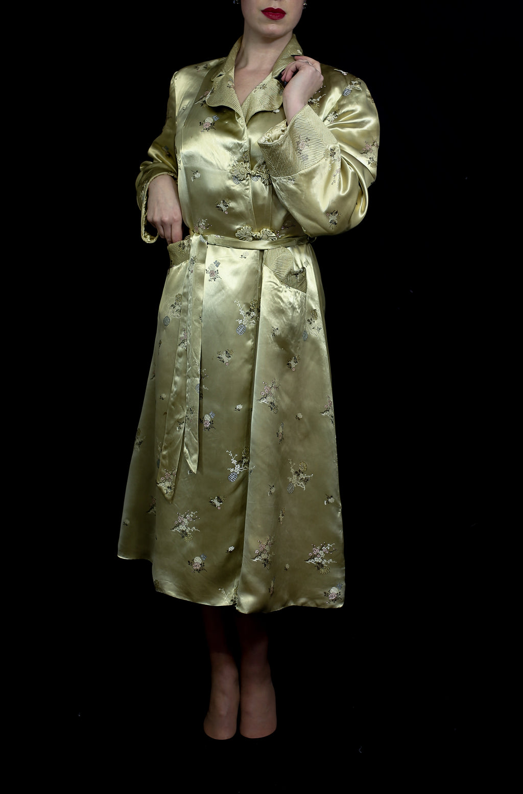Vintage 1950s Silk Robe