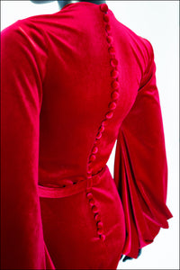 Myrna - Red Velvet Gown