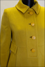 Vintage 1960s Yellow Wool Coat Suit