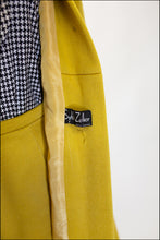 Vintage 1960s Yellow Wool Coat Suit